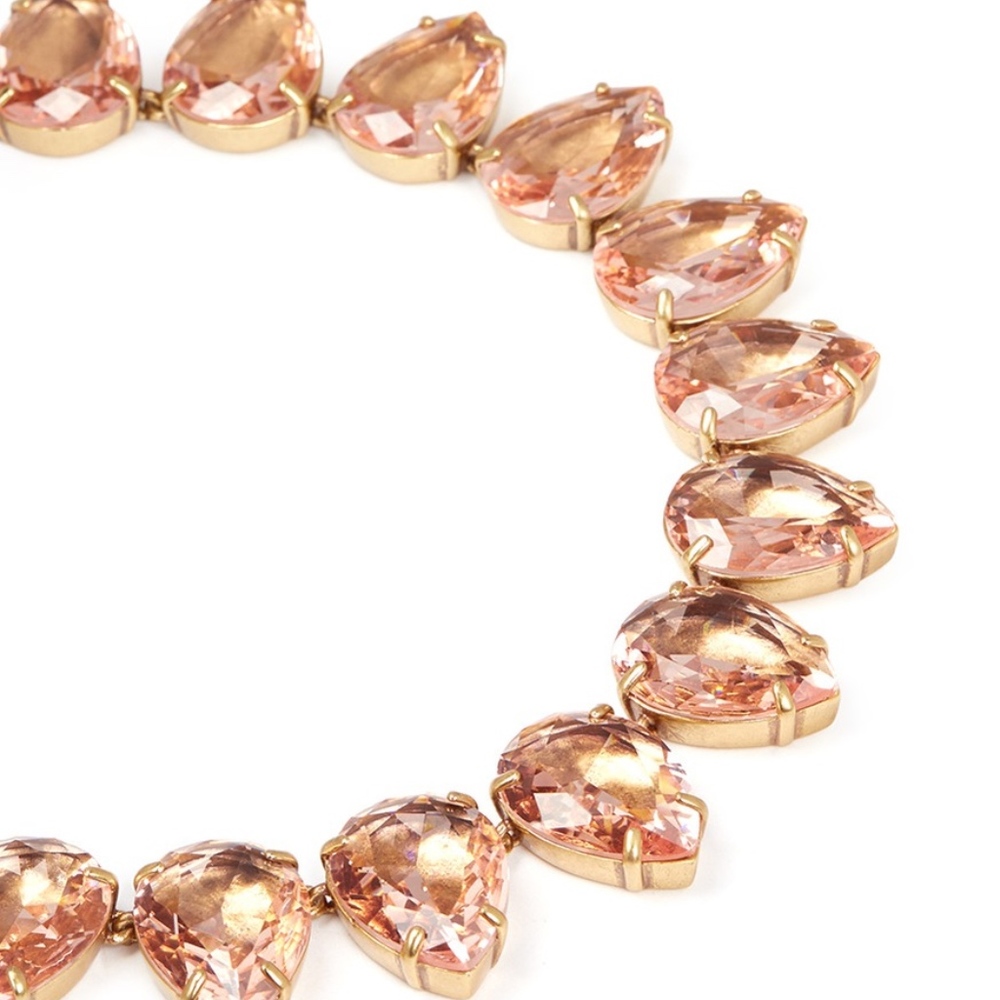 J Crew Pink Teardrop Statement Necklace